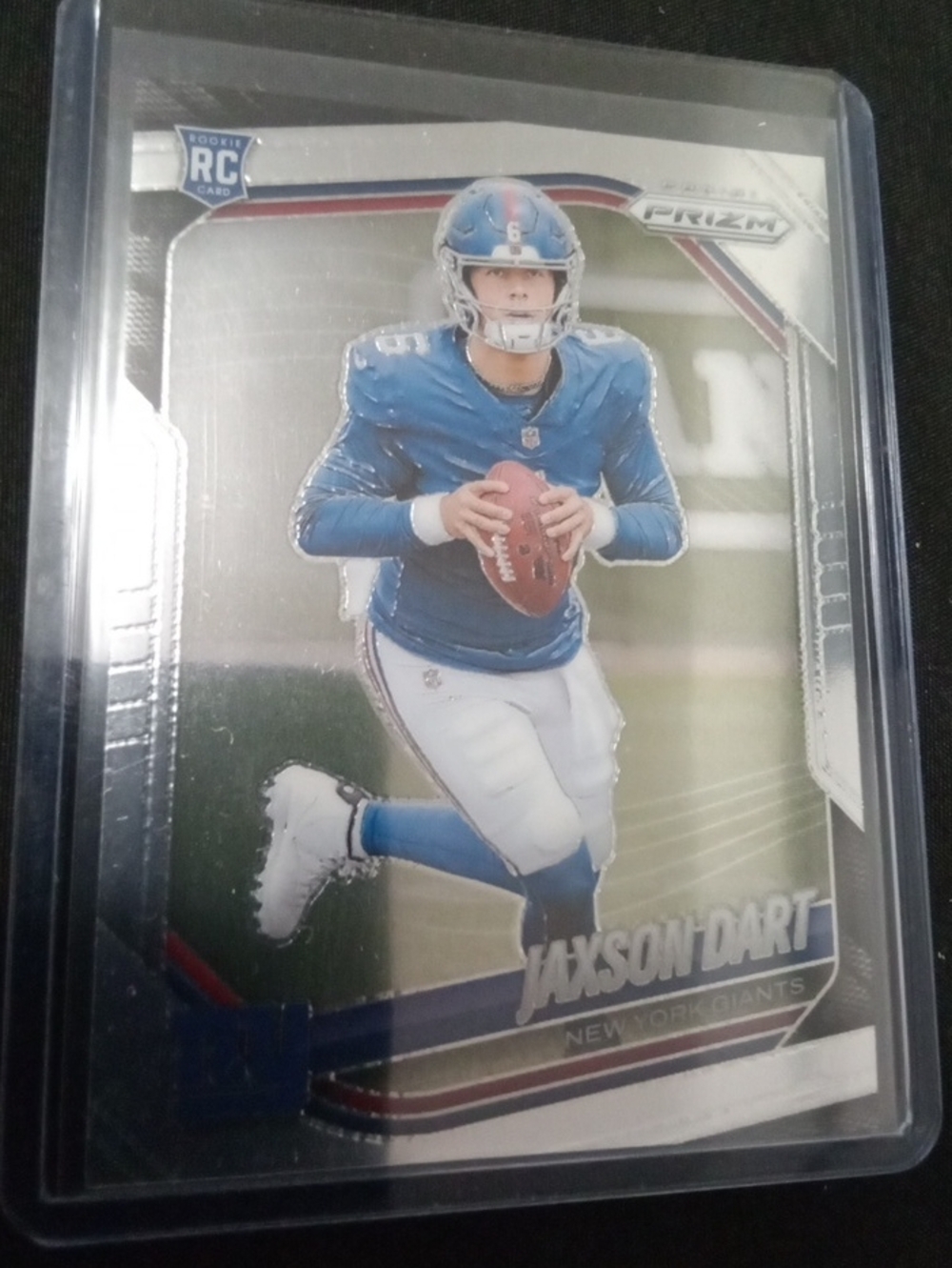 Panini Prizm Jaxon Dart Rc Football Card.